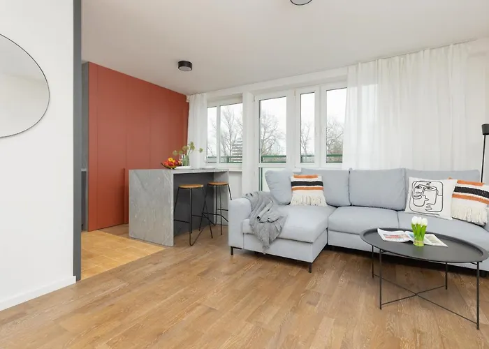 Modern Studio With Balcony Warsaw Mokotow By Noclegi Renters